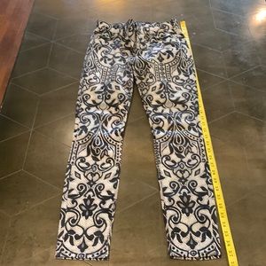 Super fun slacks with cool print size 26 with 37” L. Rarely worn.